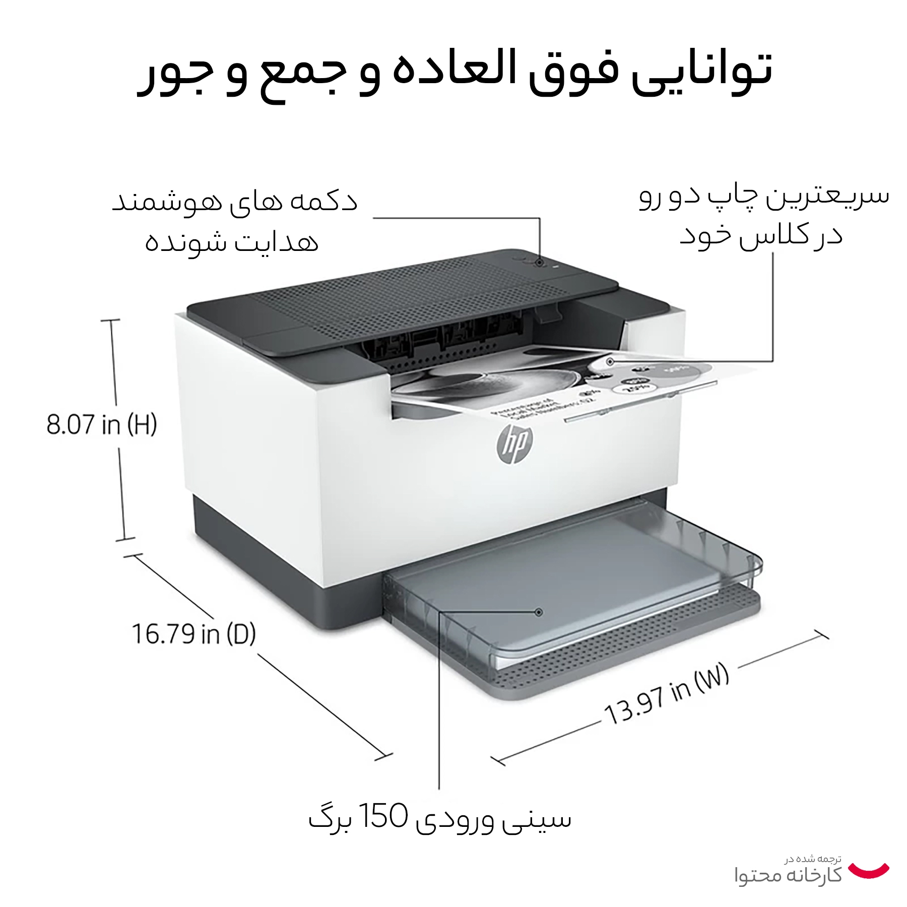پرینتر چند کاره لیزری اچ‌پی مدل LaserJet MFP M236dw
