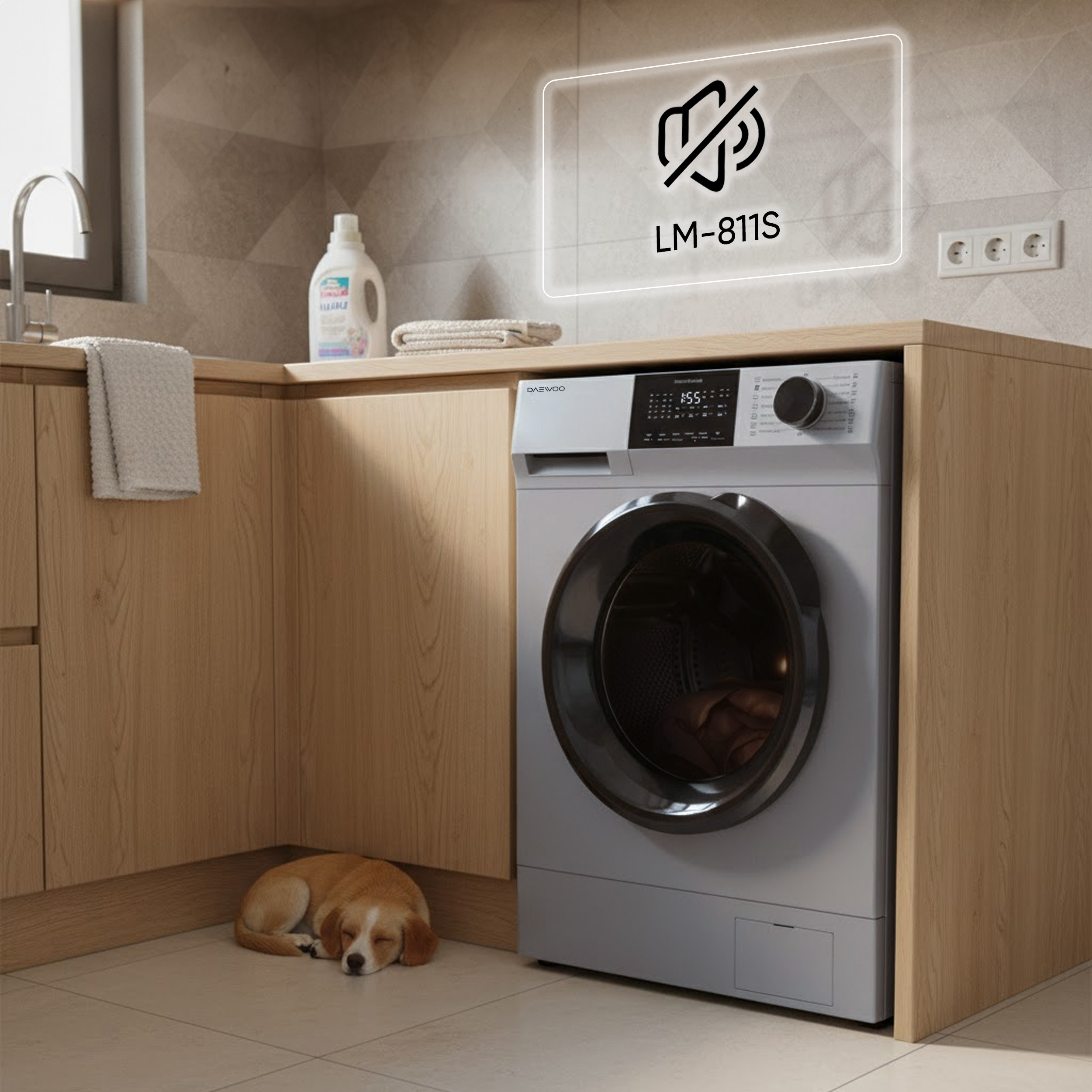 ماشین لباسشویی 8 کیلوگرم  اتوماتیک دوو مدل LM-811S