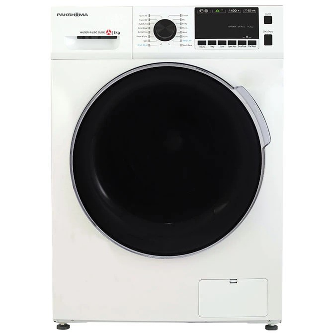ماشین لباسشویی اتوماتیک پاکشوما مدل BWF 40811 WT ظرفیت 8 کیلوگرم