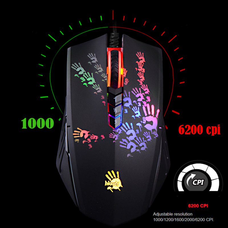 ماوس مخصوص بازی بلادی مدل A_6O_NEON_RGB