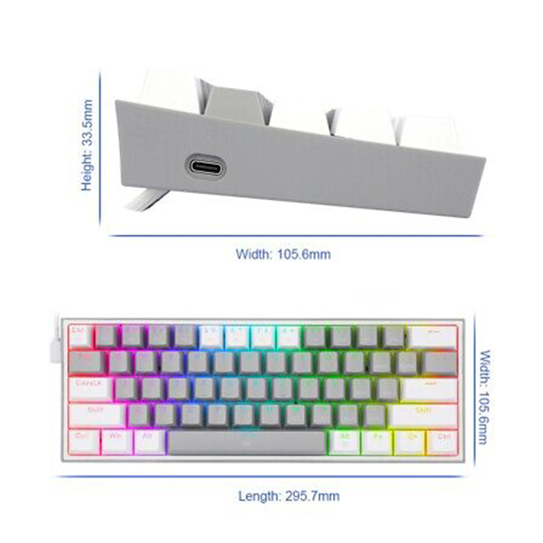 کیبورد مخصوص بازی ردراگون مدل FIZZ K617-RGB