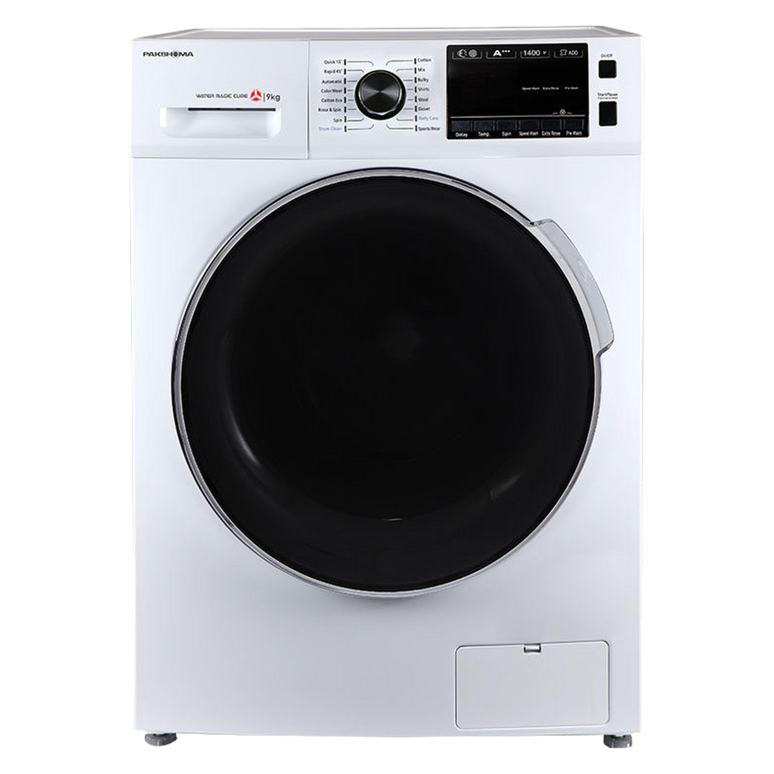 ماشین لباسشویی پاکشوما مدل TFB - 96401 WT ظرفیت 9 کیلوگرم