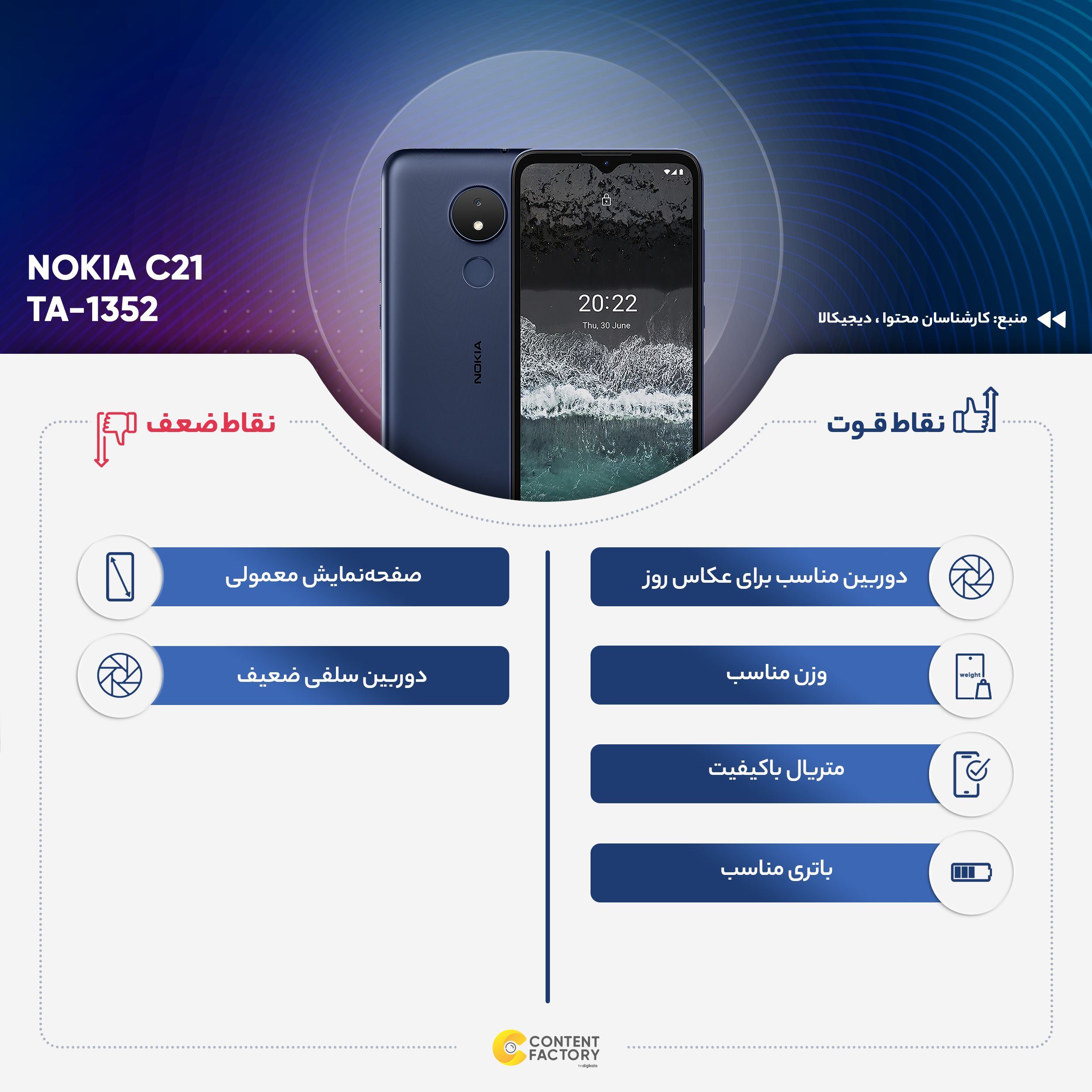 گوشی موبایل نوکیا مدل C21 TA-1352 دو سیم کارت ظرفیت 32 گیگابایت و رم 2 گیگابایت