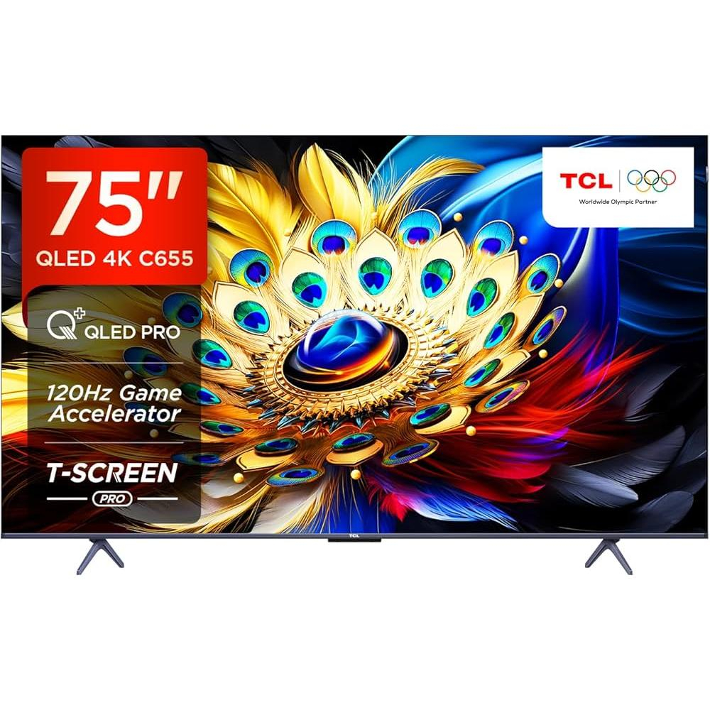 تلویزیون کیو ال ای دی هوشمند تی سی ال مدل 75C655 سایز 75 اینچ