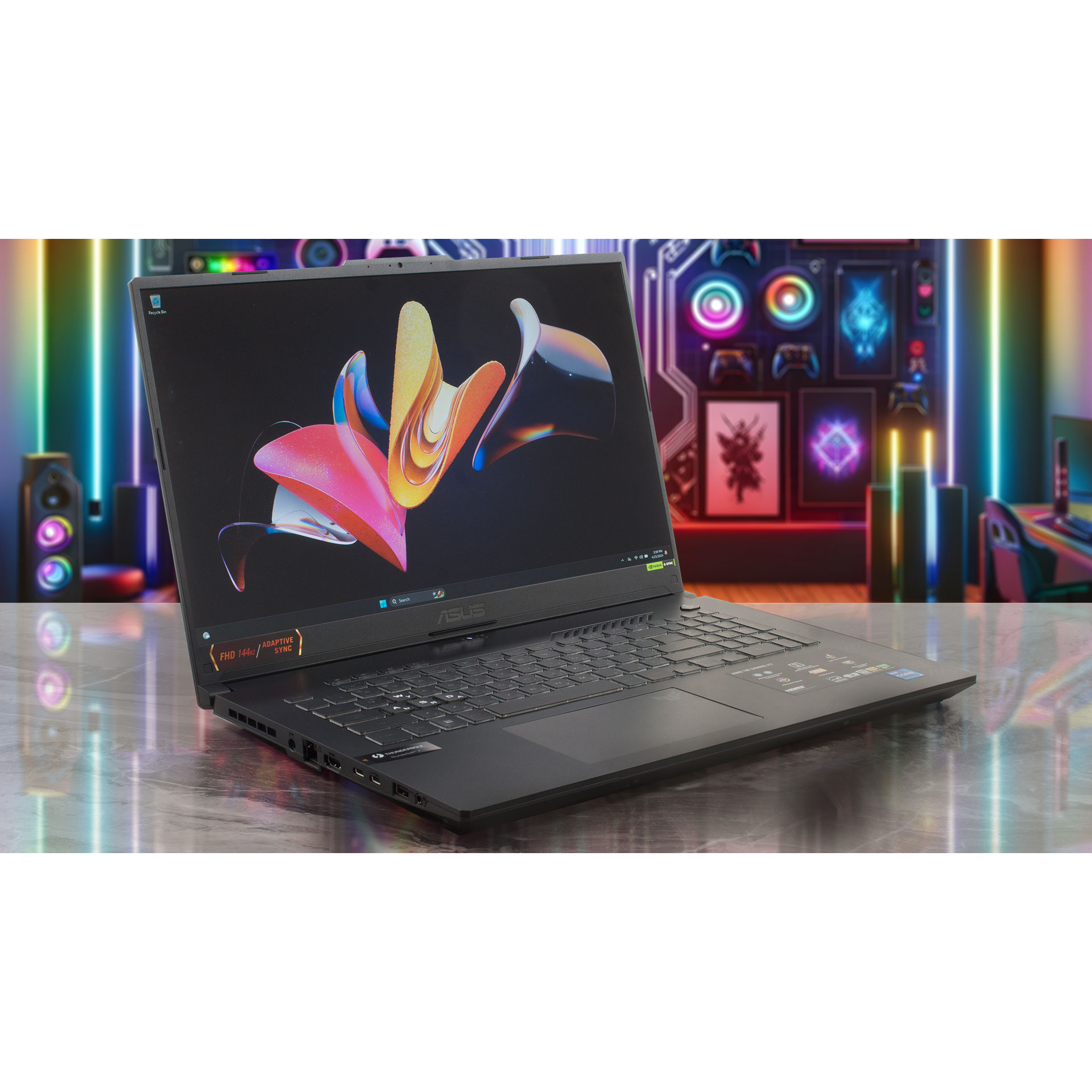 لپ تاپ 17.3 اینچی ایسوس مدل TUF Gaming F17 FX707ZC4-HX097-i5 12500H-16GB DDR4-512GB SSD-RTX3050-FHD-M