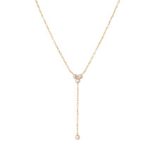 گردنبند طلا 18 عیار زنانه گالری شیدا مجد مدل انگوری تک نگین