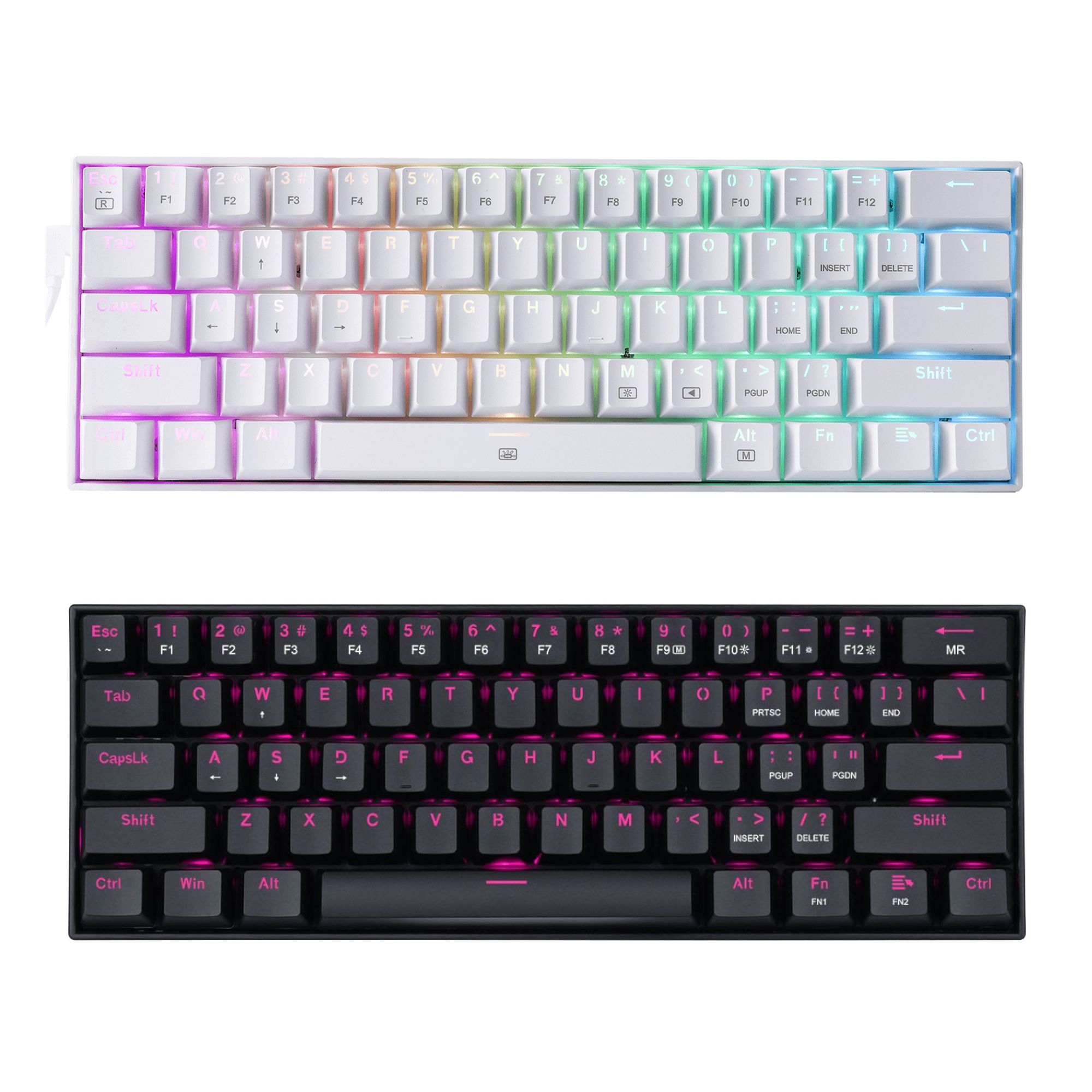 کیبورد گیمینگ ردراگون مدل K630 Dragonborn، مکانیکال سوییچ قرمز، Tenkeyless، نورپردازی RGB