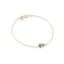 دستبند زنجیری طلا 18 عیار زنانه گالری شیدا مجد مدل اشک تورمالین