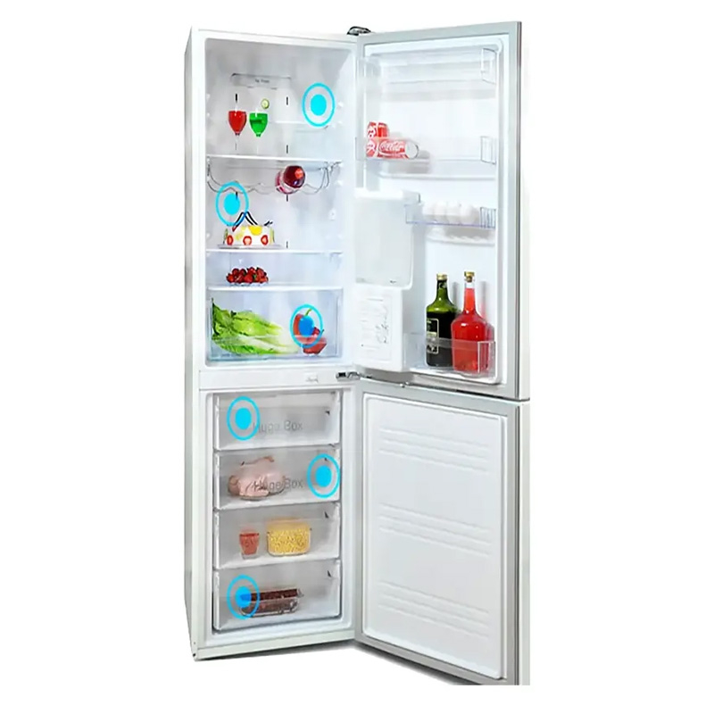 یخچال فریزر 24 فوت دوو مدل BMI-10GW با ارتفاع 196، پهنای 67 و عمق 68 سانتی متر، میزان مصرف انرژی A+، دارای ۱ کشو در یخچال و 4 کشو در فریزر، دارای سیستم نوفراست