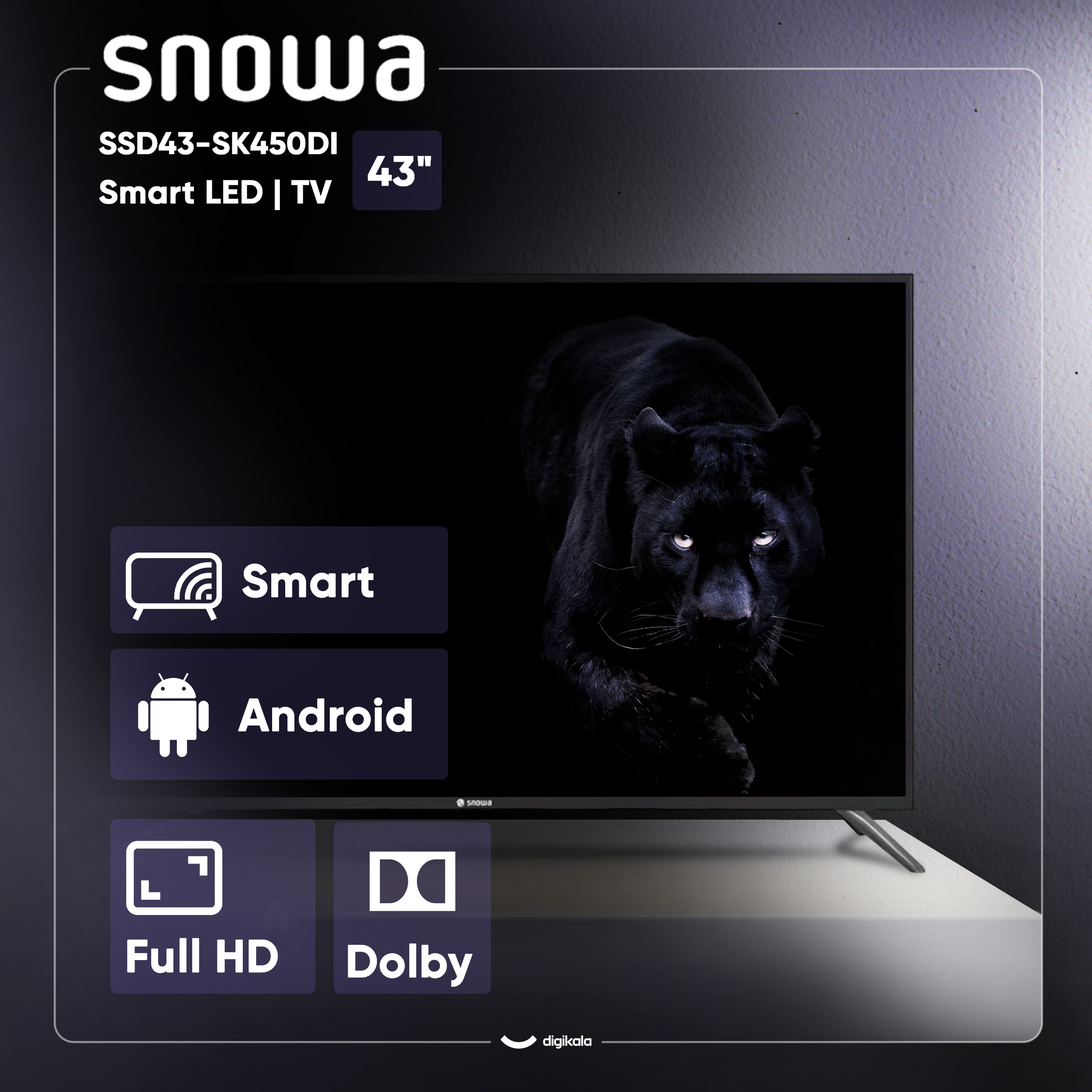تلویزیون ال ای دی هوشمند اسنوا مدل SSD-43SK450DI سایز 43 اینچ