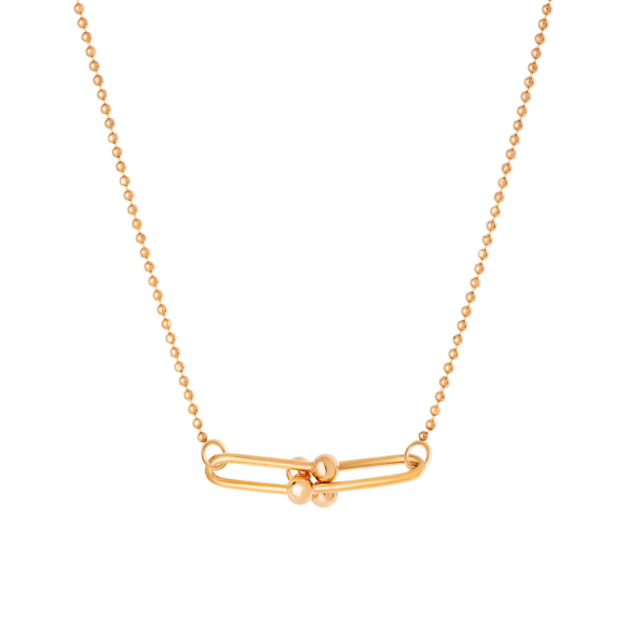 گردنبند طلا 18 عیار زنانه با طرح ساچمه‌ای گالری شیدا مجد مدل پنانی