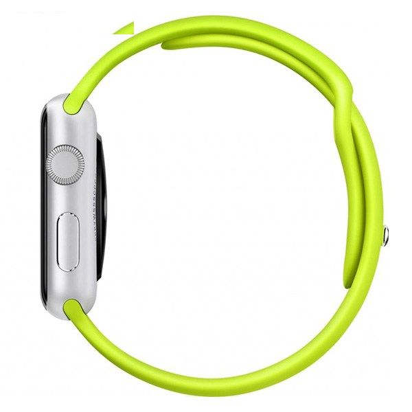 ساعت هوشمند اپل واچ مدل 38mm Aluminum Case With Green Sport Silicon Band