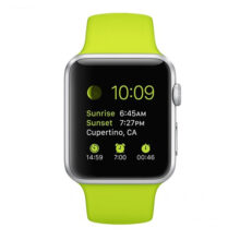 ساعت هوشمند اپل واچ مدل 38mm Aluminum Case With Green Sport Silicon Band