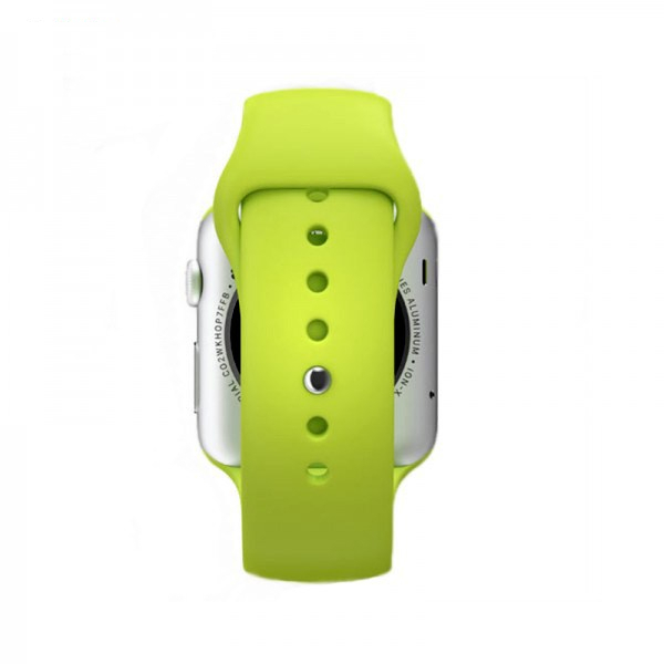 ساعت هوشمند اپل واچ مدل 38mm Aluminum Case With Green Sport Silicon Band