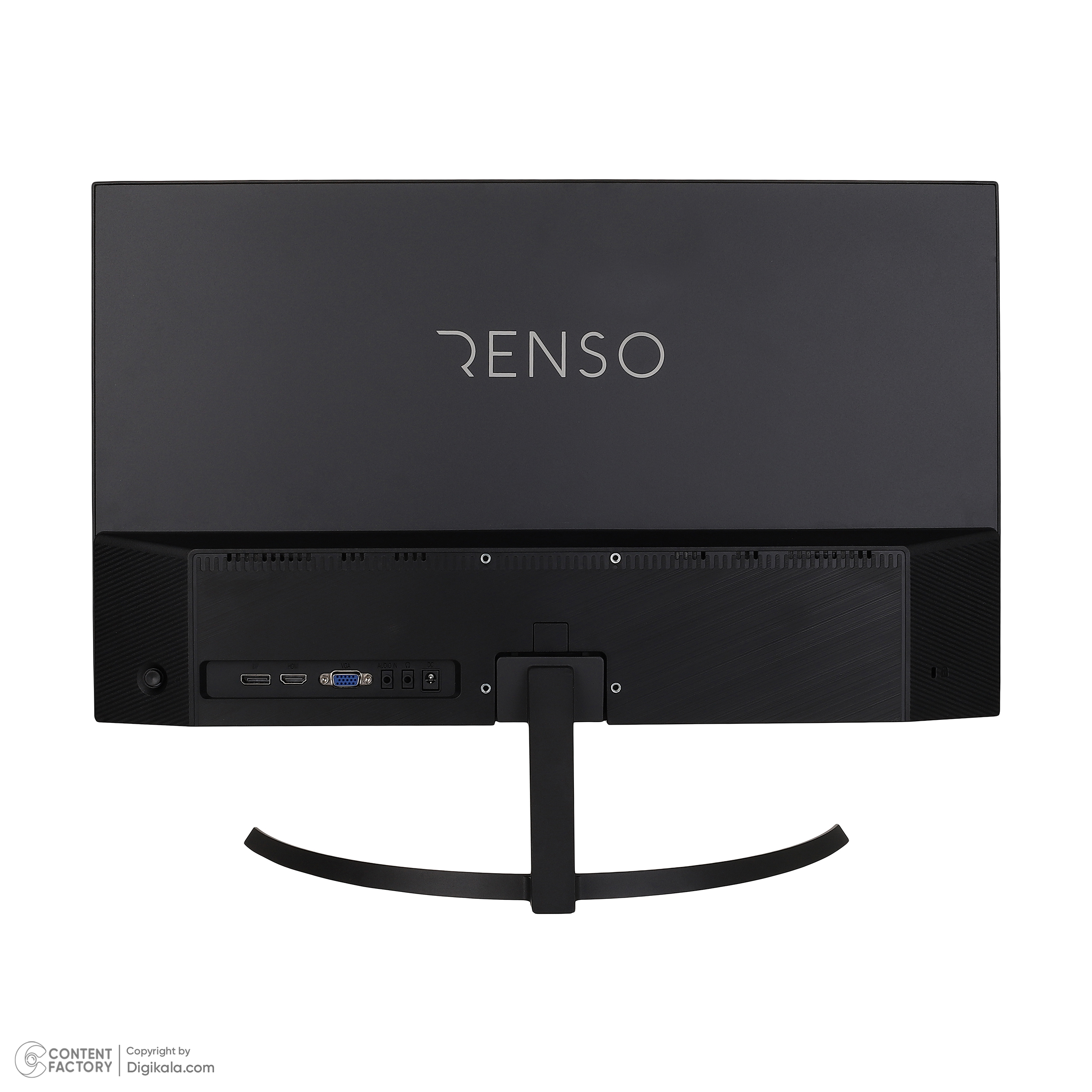 مانیتور رنسو مدل RM-24PRIME سایز 24 اینچ، رزولوشن Full HD، پنل IPS، نرخ بروزرسانی تصویر 100 هرتز، نسبت تصویر 16:9، یک پورت HDMI، یک پورت Displayport و یک پورت VGA  به همراه ماوس