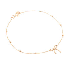 پابند طلا 18 عیار زنانه گالری شیدا مجد مدل البرنارد و پاپیون