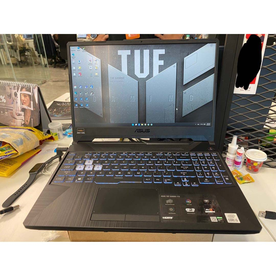 لپ تاپ 15.6 اینچی ایسوس مدل TUF Gaming A15 FA506NFR-HN045W-R7 7435HS-16GB DDR5-512GB SSD-RTX2050-FHD-W