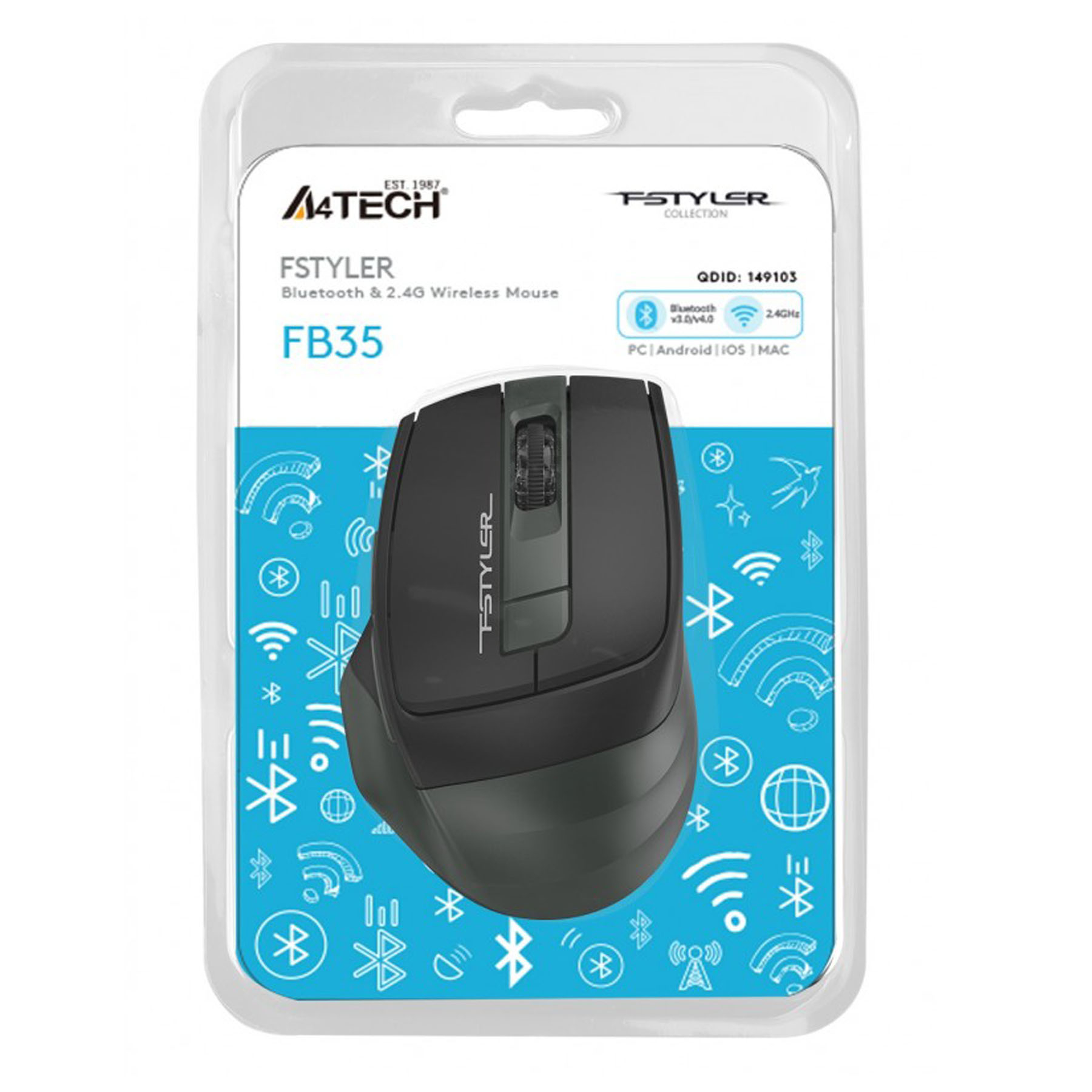 ماوس بی سیم ای فورتک مدل FB35S