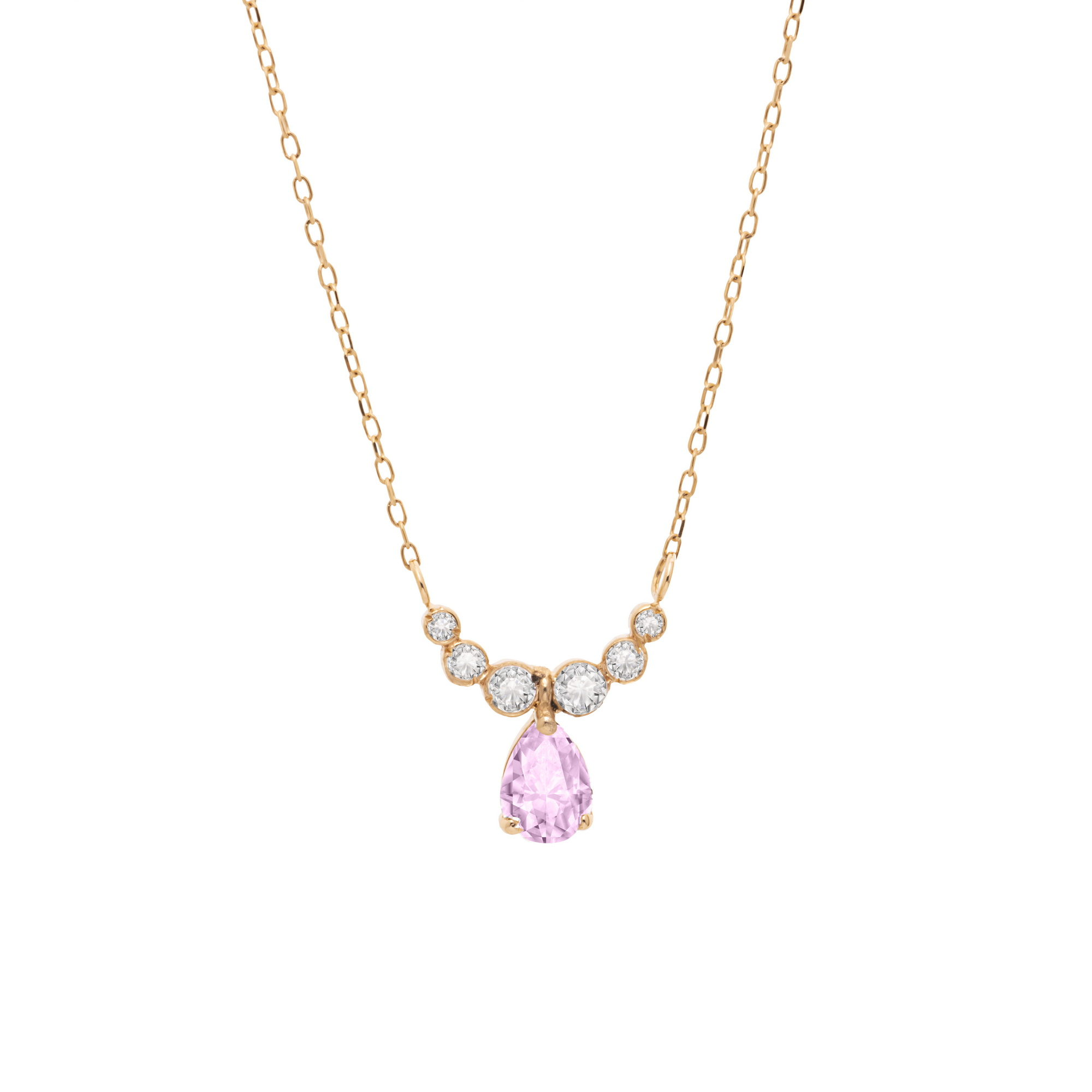 گردنبند طلا 18 عیار زنانه گالری شیدا مجد مدل ارمغان رز کوارتز