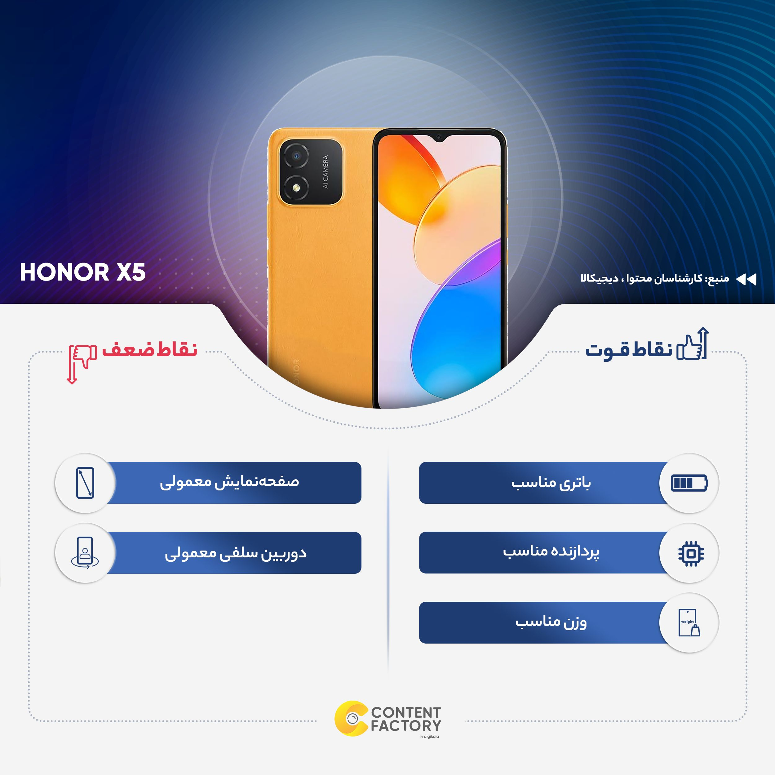 گوشی موبایل آنر مدل X5 دو سیم کارت ظرفیت 32 گیگابایت و رم 2 گیگابایت