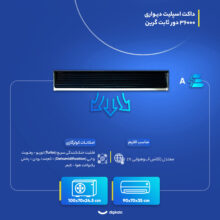 داکت اسپلیت دیواری 36000 دور ثابت گرین مدل GDS-36P1T1A