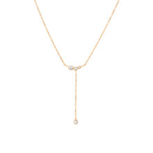 گردنبند طلا 18 عیار زنانه گالری شیدا مجد مدل سه نگین