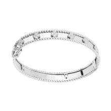 دستبند النگویی طلا 18 عیار زنانه گالری شیدا مجد مدل ونکلیف پرلی