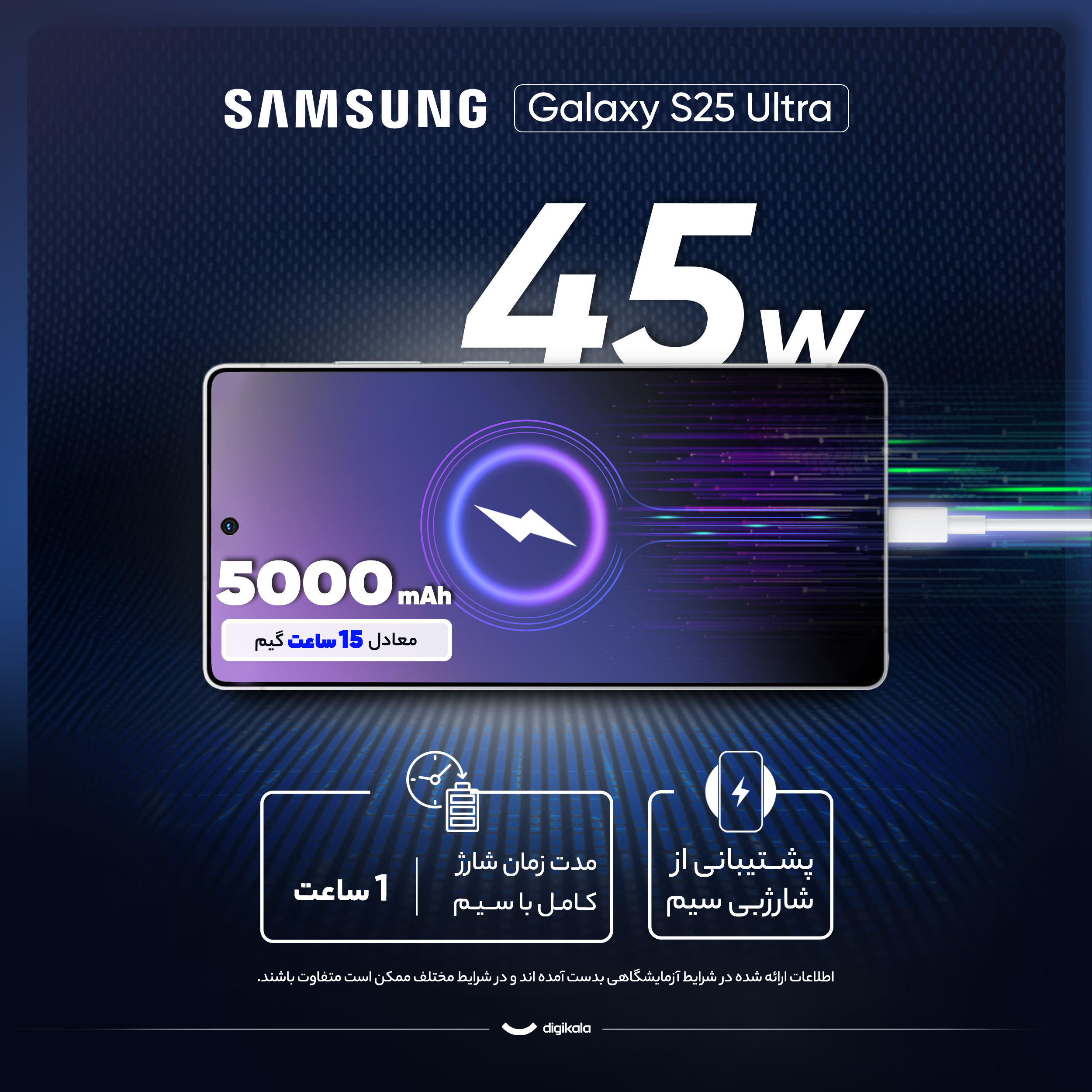 گوشی موبایل سامسونگ مدل Galaxy S25 Ultra دو سیم کارت ظرفیت 256 گیگابایت و رم 12 گیگابایت - پک ویتنام - به همراه شارژر 45 وات سامسونگ