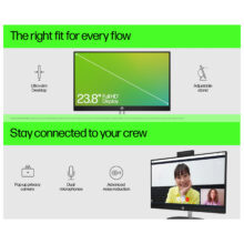 کامپیوتر همه کاره 23.8 اینچ اچ‌ پی مدل CR0323nh با پردازنده Core i5 1334U رم 8 گیگابایت از نوع DDR4 حافظه داخلی 512 گیگابایت SSD کارت گرافیک UHD Graphics (integrated) نمایشگر از نوع IPS