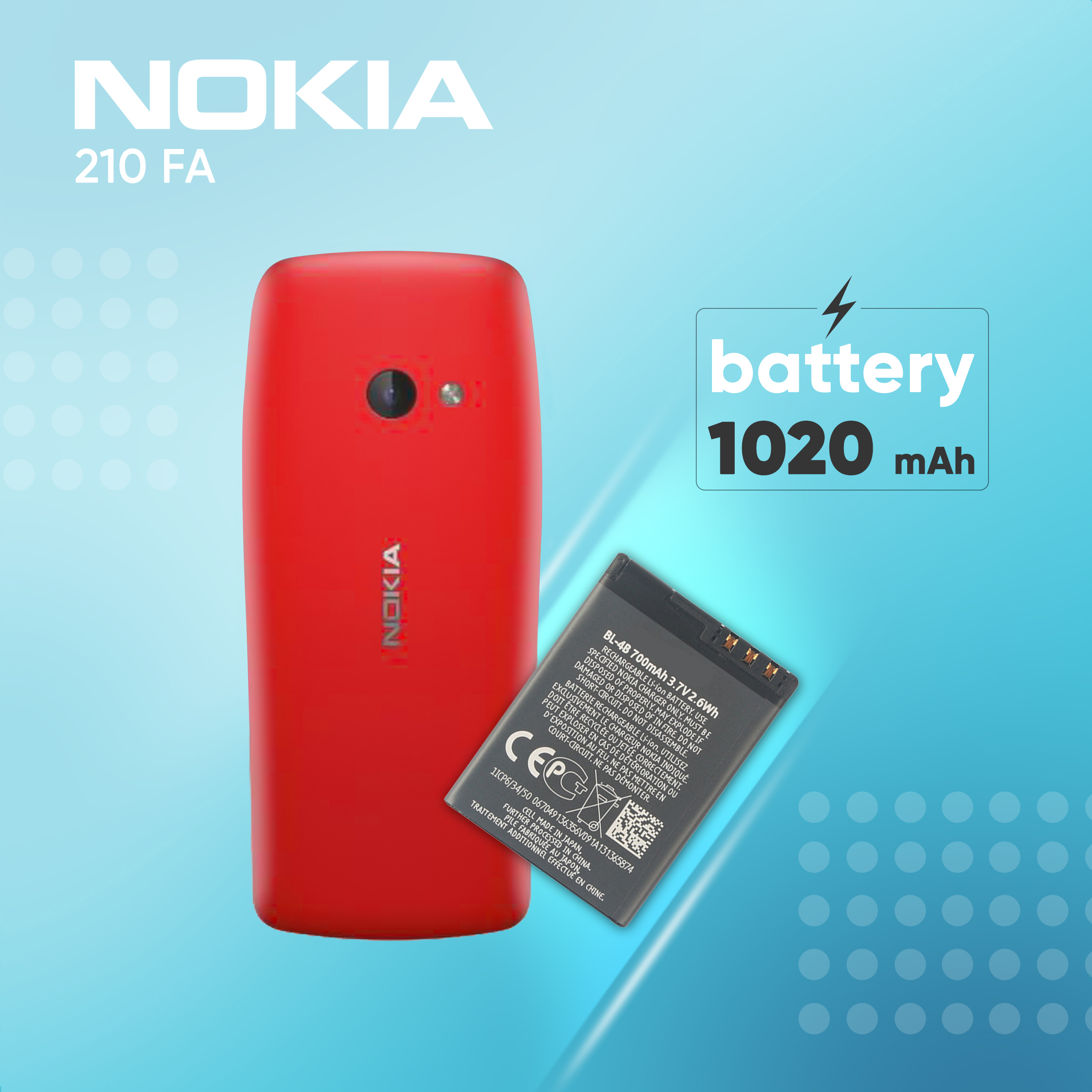 گوشی موبایل نوکیا مدل 210 FA دو سیم‌ کارت