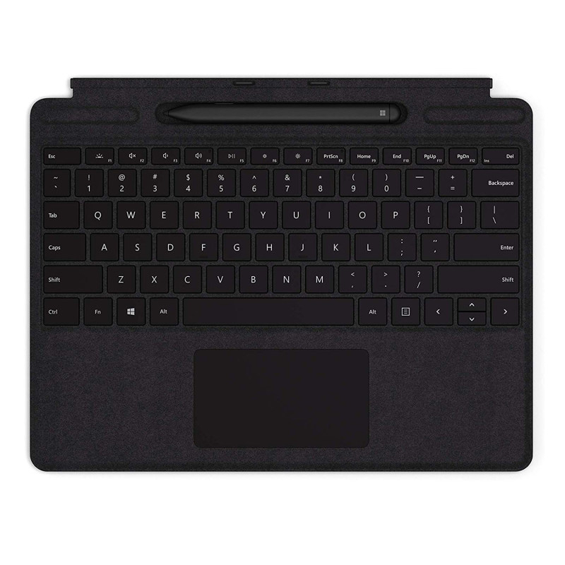 تبلت مایکروسافت مدل Microsoft Surface Pro 8 ظرفیت 256 گیگابایت به همراه کیبورد Black Type Cover Pro X