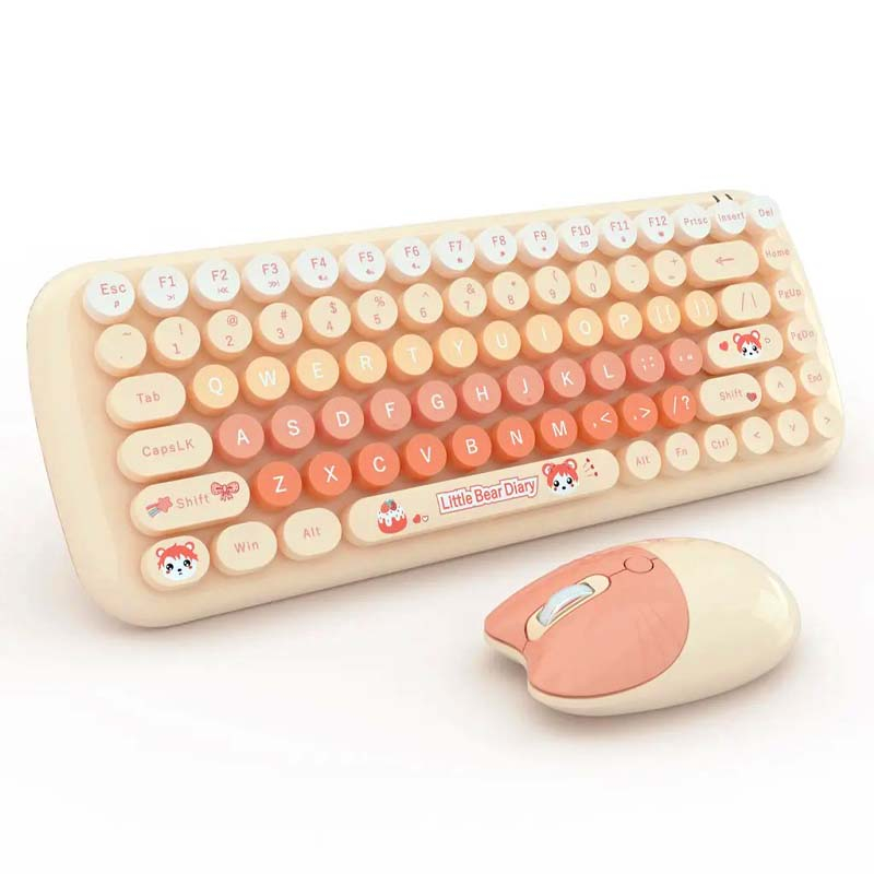 کیبورد و ماوس بی سیم مافی مدل candy fashion multicolor، سوییچ ممبران، Tenkeyless