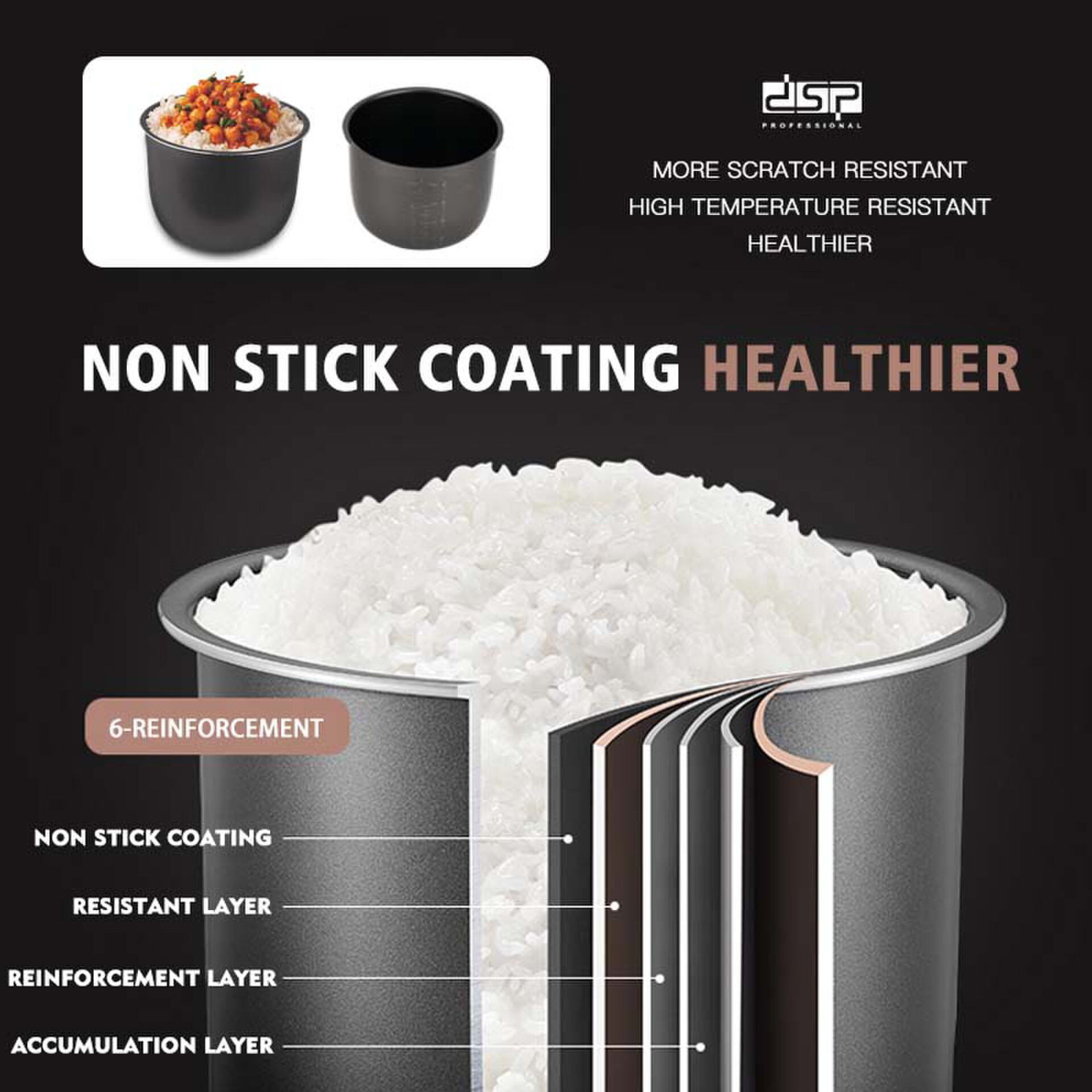 زودپز برقی 6 لیتری دی اس پی مدل KB5008