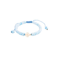 دستبند طلا 18 عیار زنانه گالری شیدا مجد مدل سه برگ صدفی