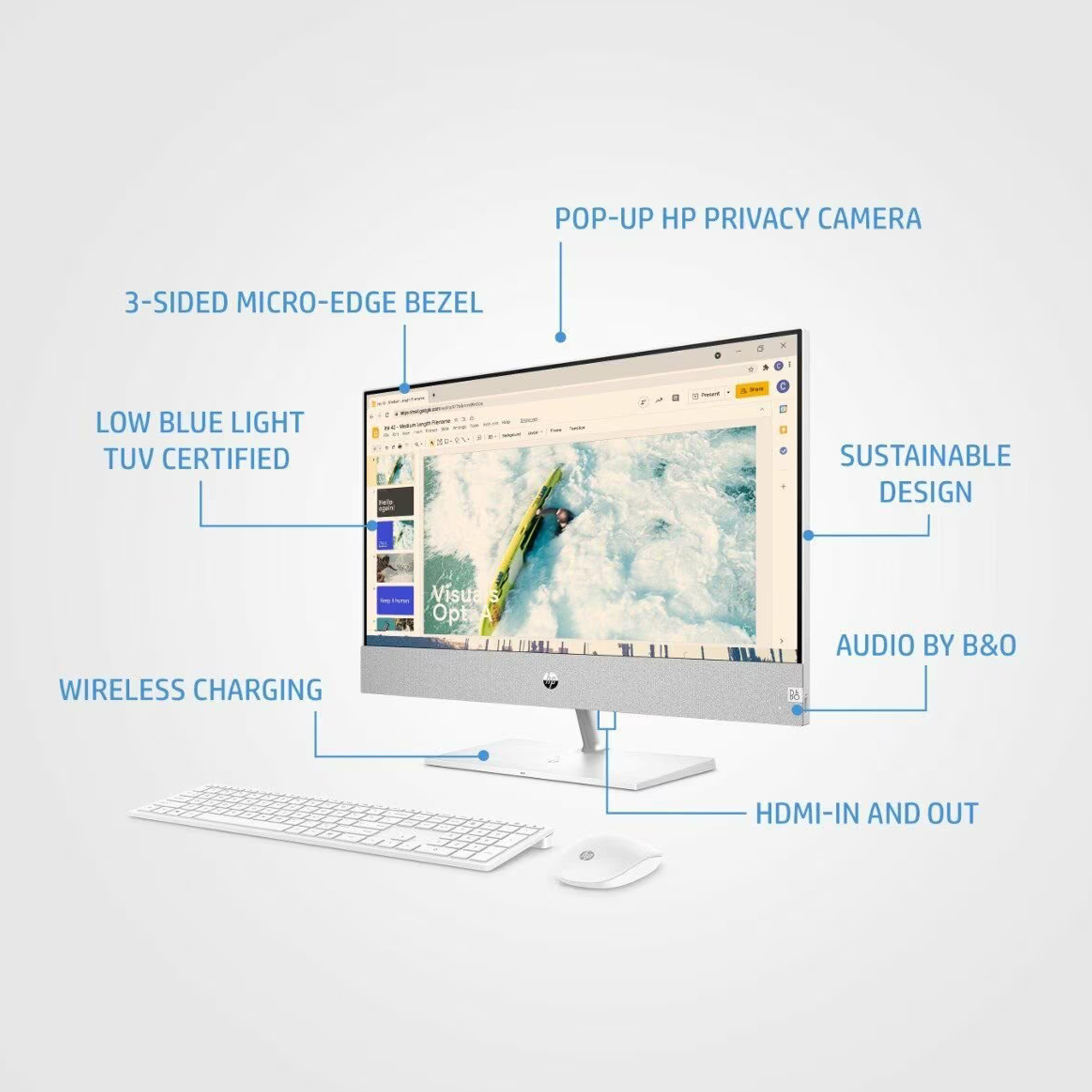 کامپیوتر همه کاره 23.8 اینچ اچ‌ پی مدل Pavilion 24 CA2187nh-i5 13400T 16GB 1SSD RTX3050