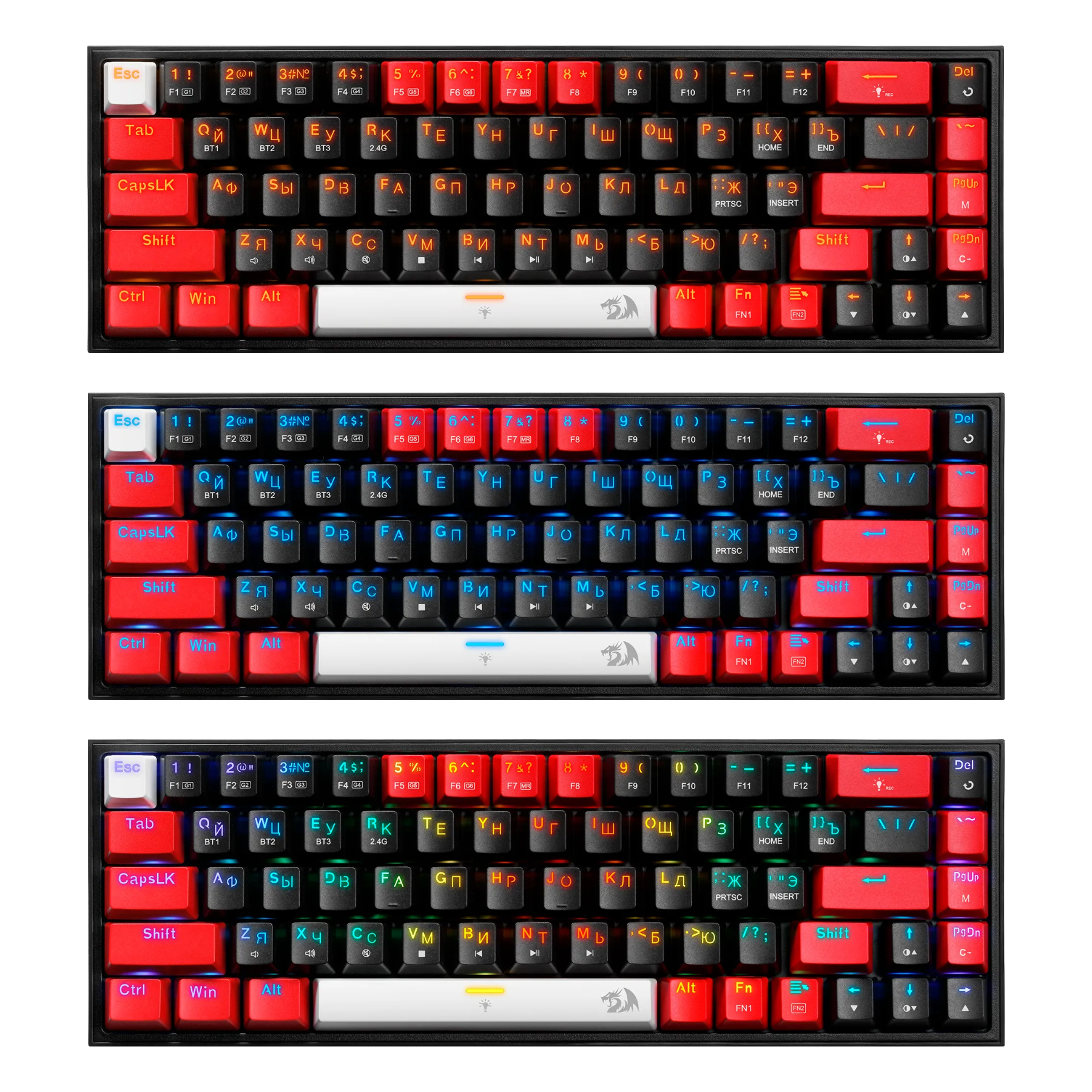 کیبورد مخصوص بازی ردراگون مدل Castor Pro K631RGB-PRO-BRW