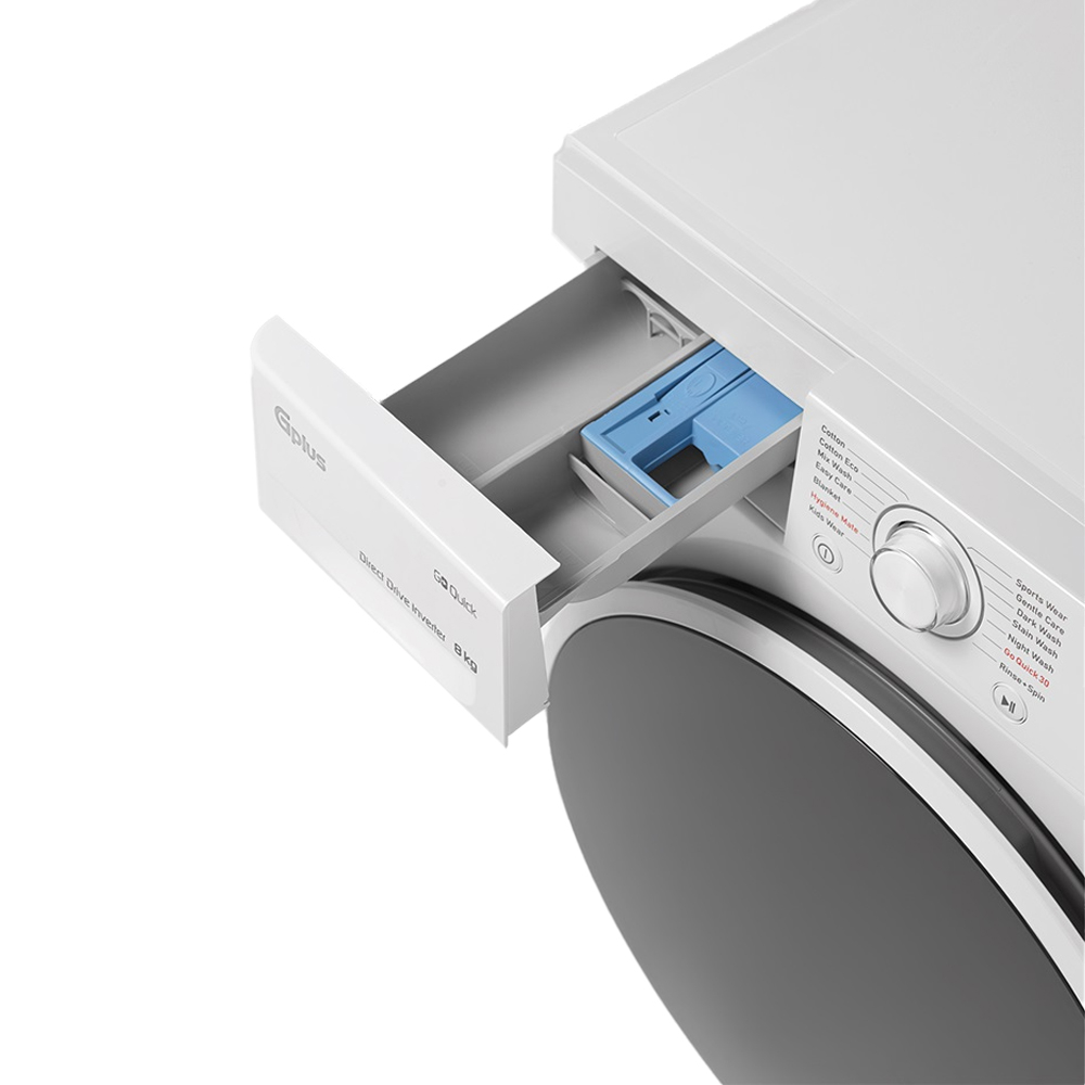 ماشین لباسشویی اتوماتیک جی پلاس مدل GWM-P87S ظرفیت 8 کیلوگرم