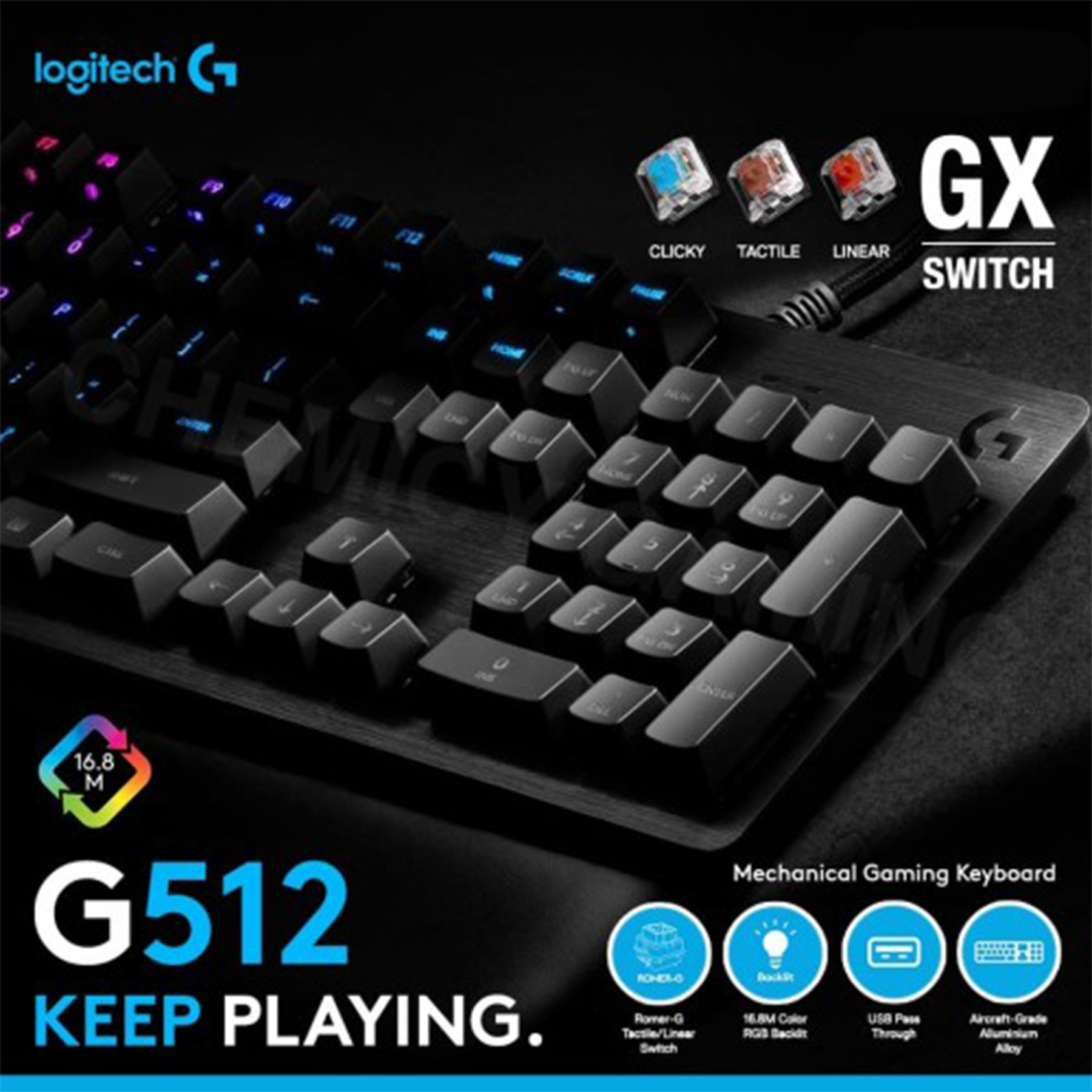 کیبورد   مخصوص بازی لاجیتک مدل G512