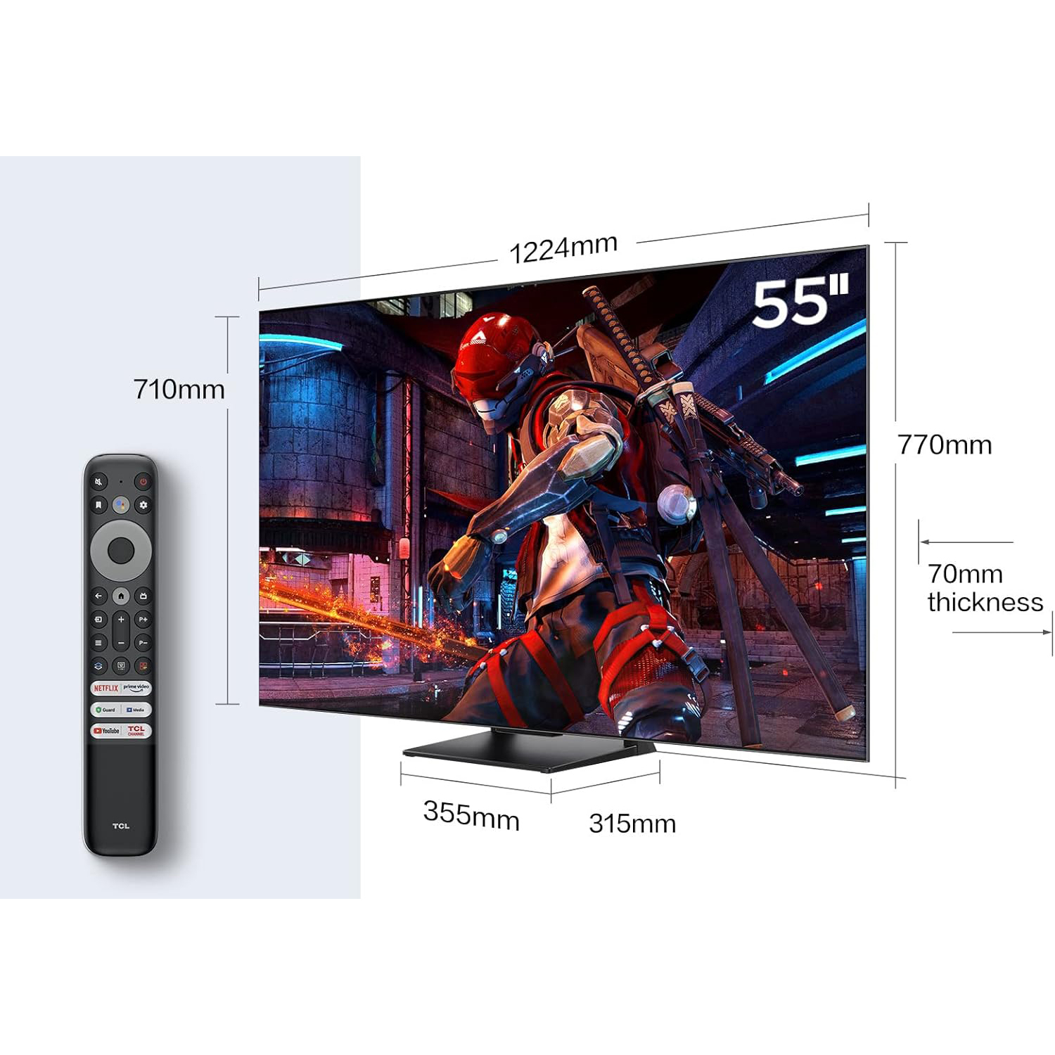 تلویزیون کیو ال ای دی هوشمند تی سی ال مدل C745 سایز 65 اینچ