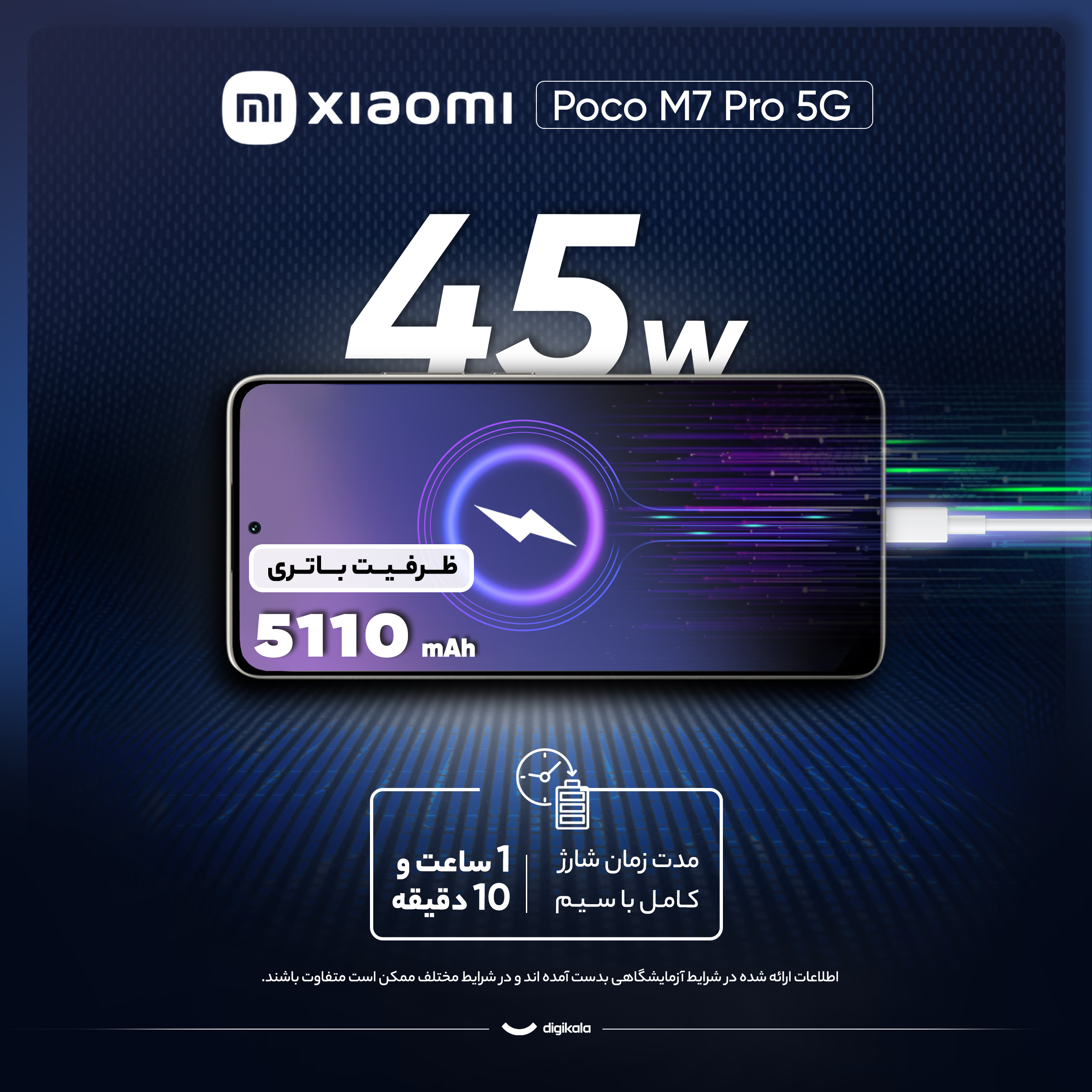 گوشی موبایل شیائومی مدل Poco M7 Pro 5G دو سیم کارت ظرفیت 256 گیگابایت و رم 12 گیگابایت