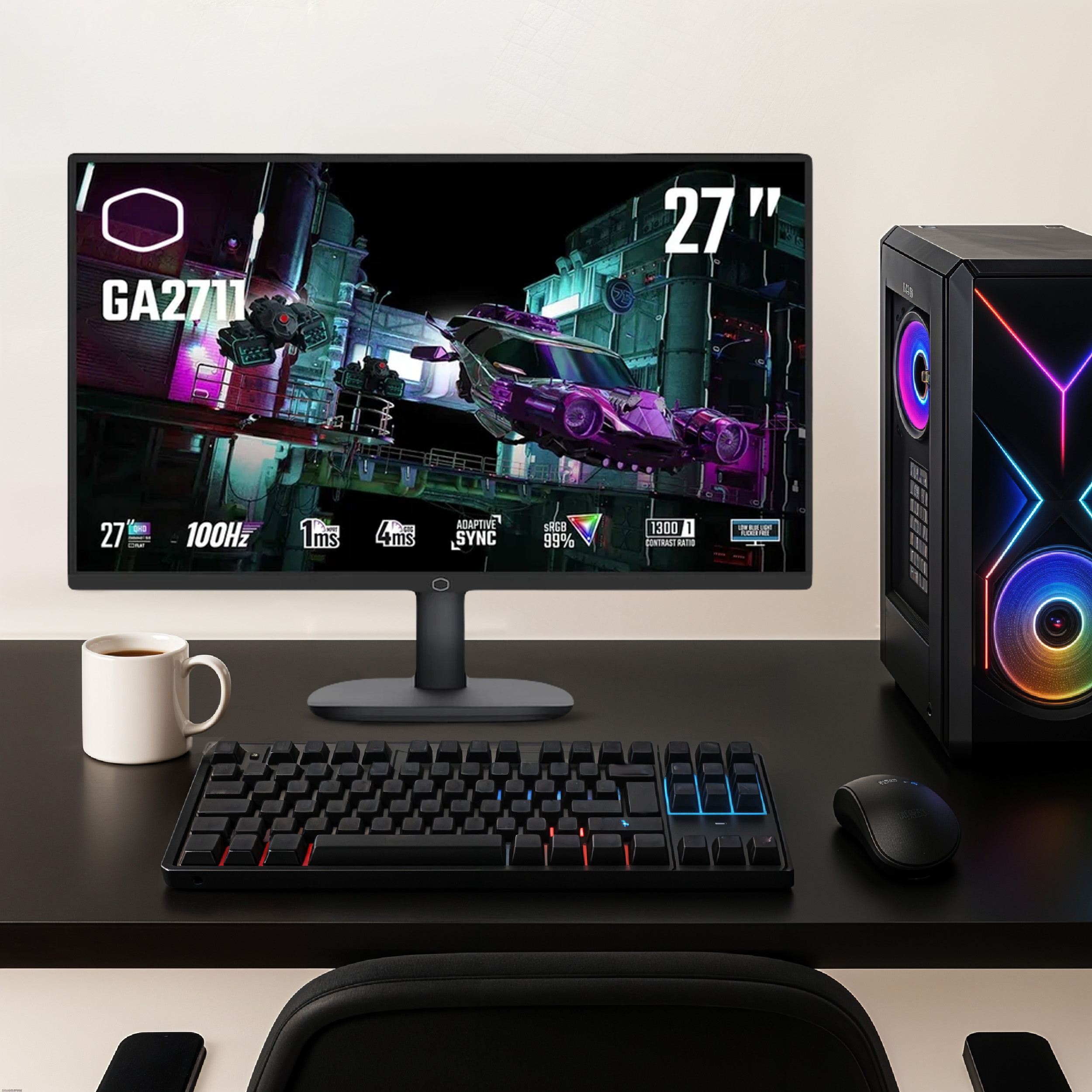 مانیتور گیمینگ 27 اینچ کولر مستر مدل GA2711