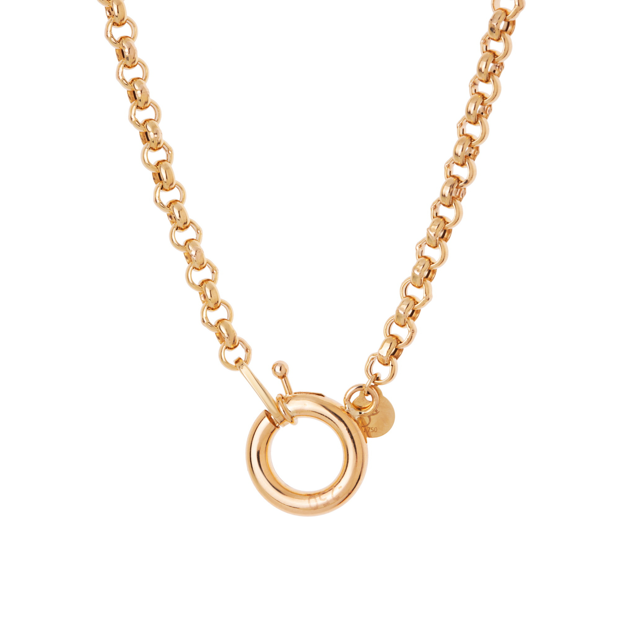 گردنبند طلا 18 عیار زنانه با طرح بافت گالری شیدا مجد مدل رولو s و قفل