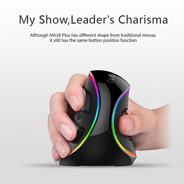 ماوس دیلاکس مدل ارگونومیک M618 Plus Wired