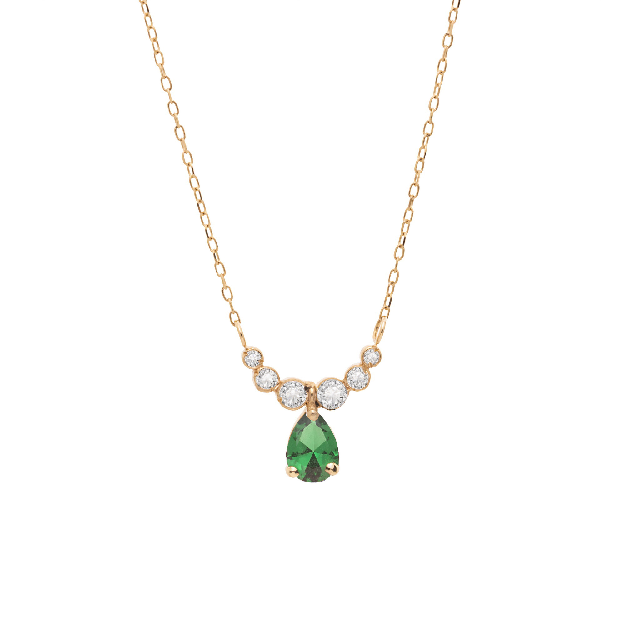 گردنبند طلا 18 عیار زنانه گالری شیدا مجد مدل ارمغان تورمالین