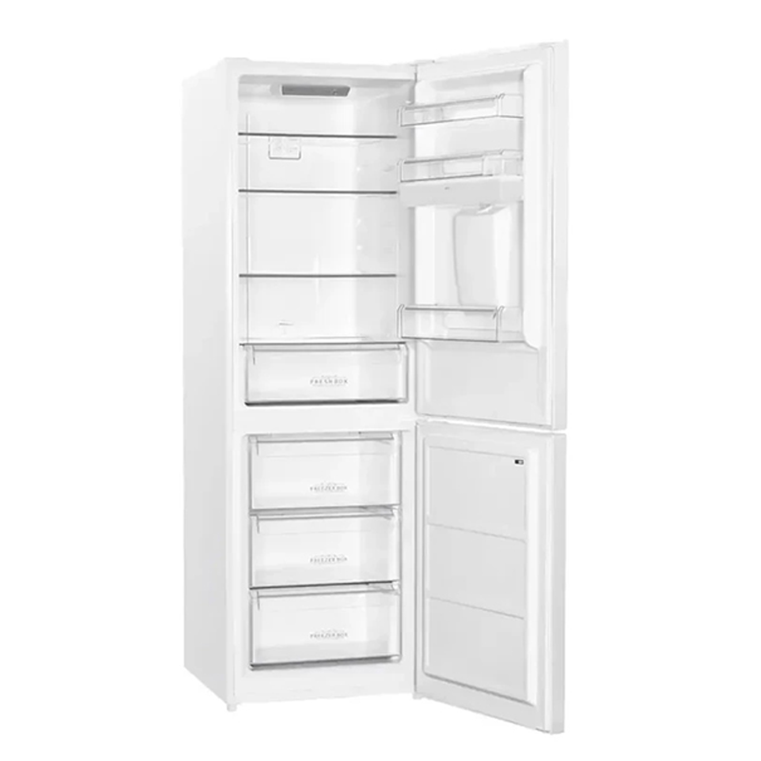 یخچال فریزر 18 فوت جی پلاس مدل GRF-P3117S/W، دارای آبریز دستی، با ارتفاع 184.3، پهنای 60 و عمق 67.2 سانتیمتر، میزان مصرف انرژی A++، دارای 4 طبقه در یخچال و 3 طبقه در فریزر