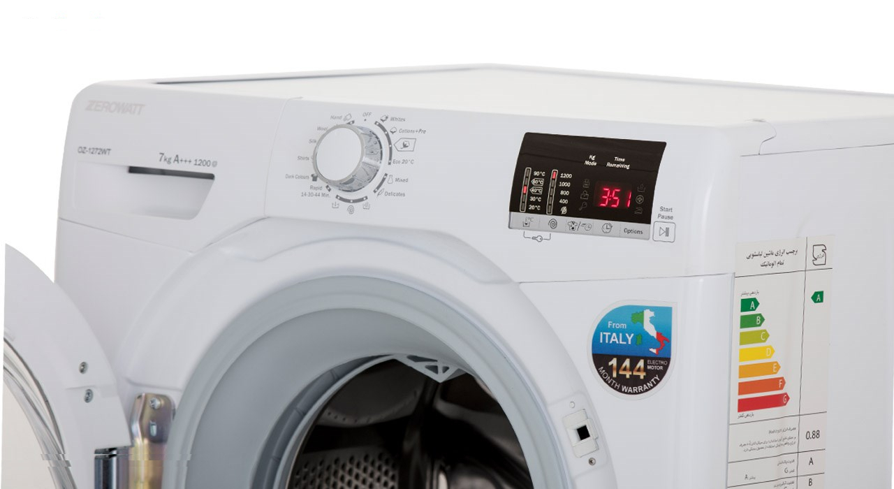 ماشین لباسشویی زیرووات مدل OZ-1282 ظرفیت 8 کیلوگرم