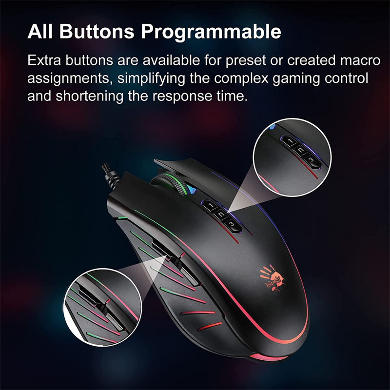 ماوس مخصوص بازی بلادی مدل P_81_S_RGB