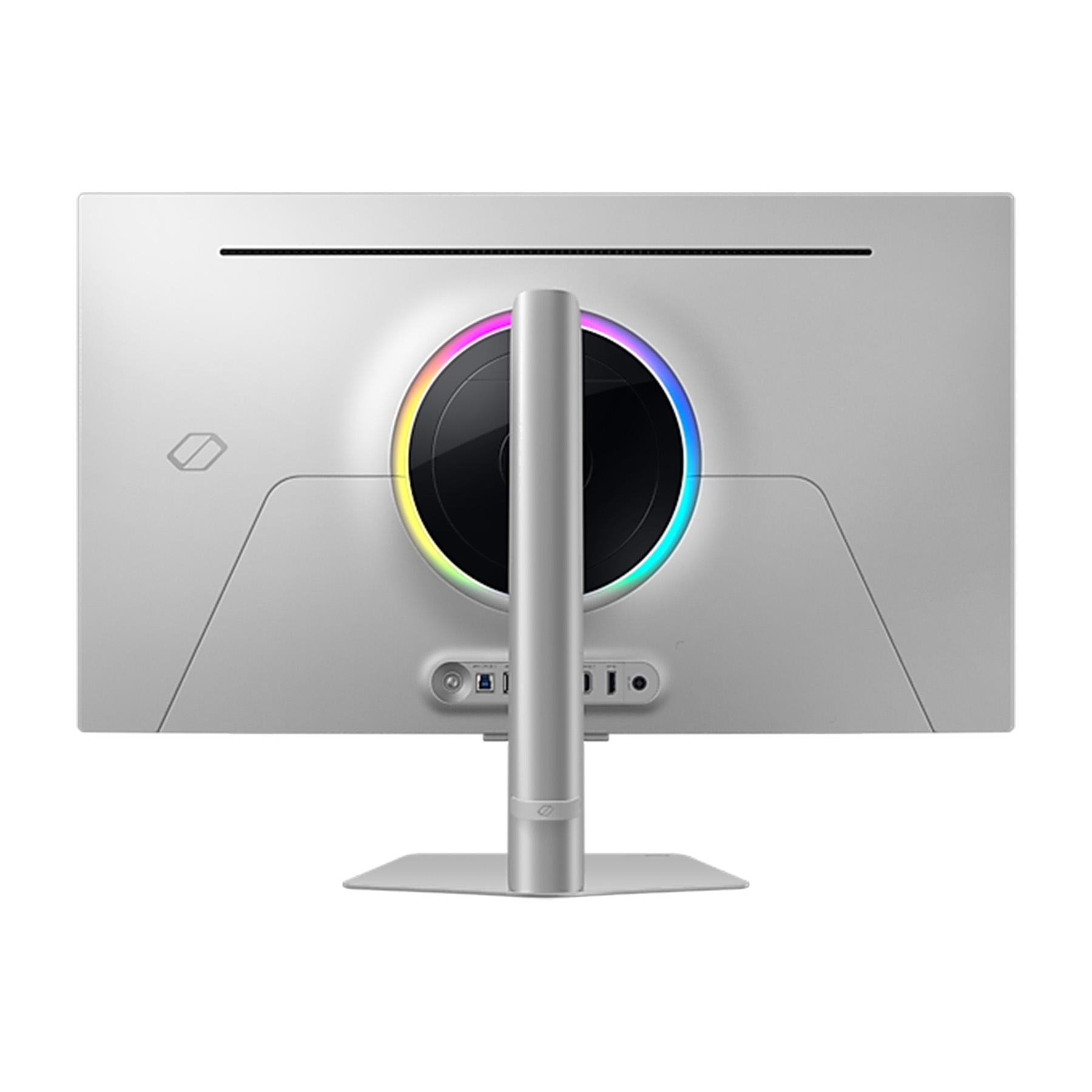 مانیتور گیمینگ 32 اینچ سامسونگ مدل Odyssey G80SD LS32DG802SMXUE، رزولوشن 4K UHD، پنل OLED، نرخ بروزرسانی 240 هرتز، با نسبت تصویر 16:9، دارای اسپیکر داخلی، دارای پورت HDMI و DisplayPort