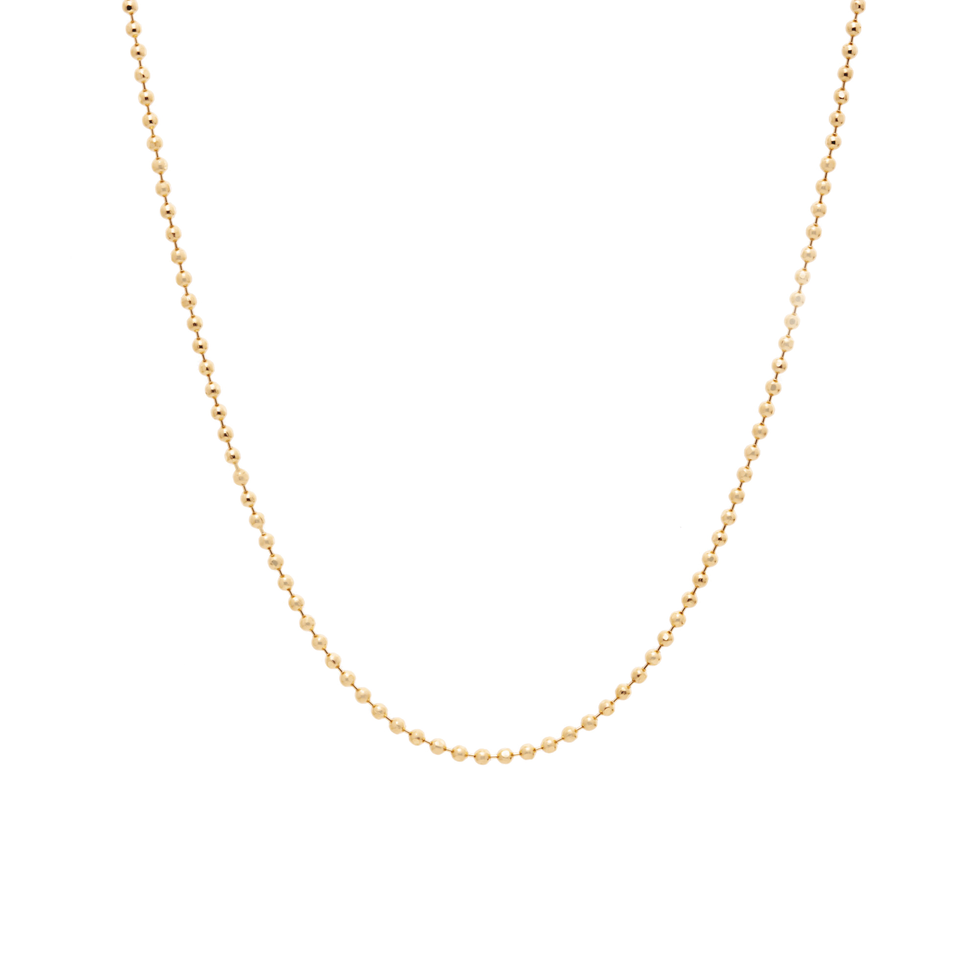 زنجیر ساچمه‌ای طلا 18 عیار زنانه گالری شیدا مجد مدل پنی