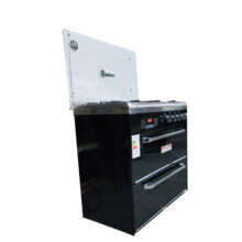 اجاق گاز 5 شعله بوگر مدل طرح فر رویه استیل کد 904